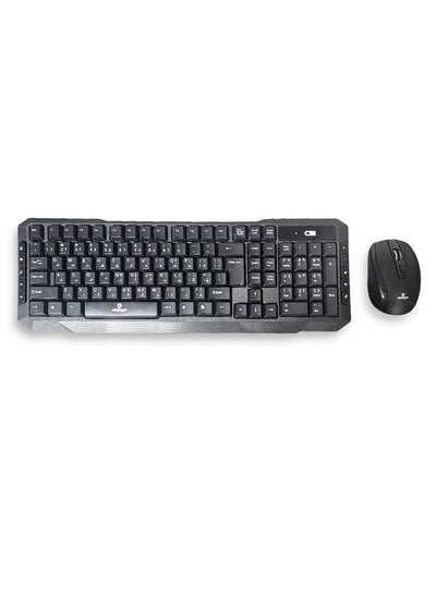 Gamma wireless keyboard & Mouse 2.4g - Silent Key , Standard 104 Key K-516