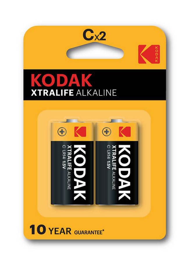 بطاريات قلوية Kodak BTT-112461-12 مقاس C أسود