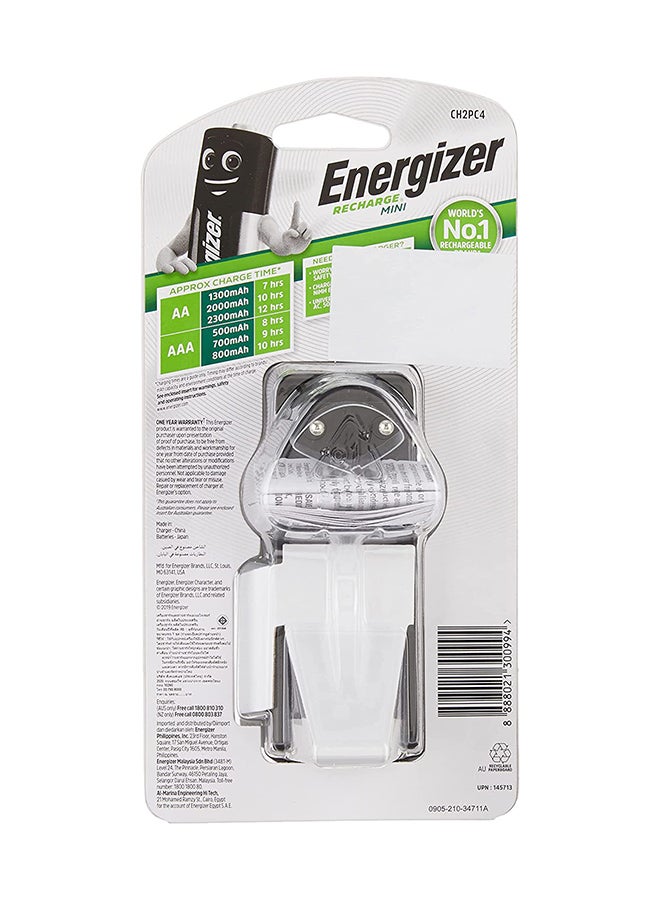 شاحن بطاريات صغير Energizer متعدد الألوان