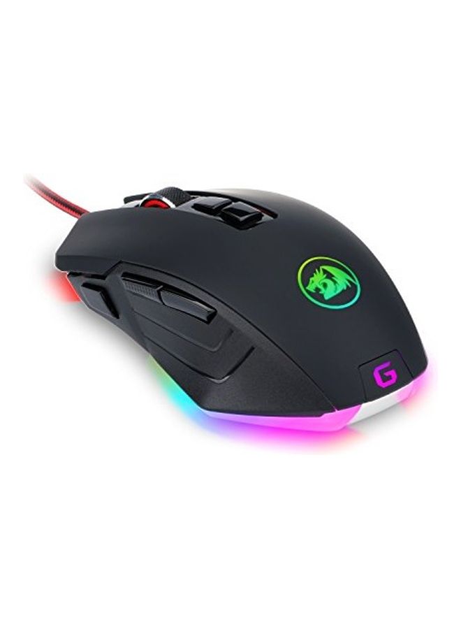 M715-RGB Gaming Mouse LED Backlit Wired MMO, Ergonomic High-Precision Programmable with 7 RGB Backlight Modes up to 1000