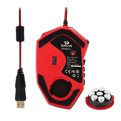 REDRAGON M901 PERDITION 3 RGB LED Gaming Mouse, 12,400 DPI (Black)