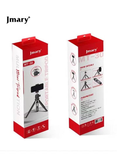 Portable Extendable Tripod Stand MT-30, Lightweight Tabletop Design, Foldable & Compact, Stable Build, Universal Compati