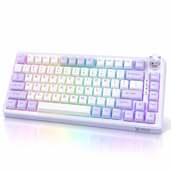 ONIKUMA MT707 Wireless Mechanical Gaming Keyboard 81 Keys Gasket Mount Purple