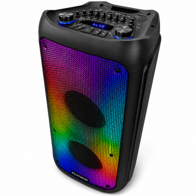 سبيكر احترافي Platinum AH-10800 مزدوج 10 إنش قوة 60W RMS بطارية 5400mAh أسود