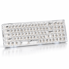 Redragon K628 PRO SE 75% Transparent Wireless Mechanical Gaming Keyboard White