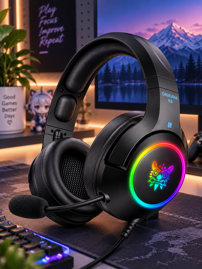 onikuma K9 Over-Ear Gaming Wired Headphones Multi-Platform
