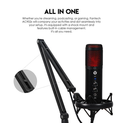 FANTECH AC902 Microphone Boom Arm Withstand up to 1 Kg weight