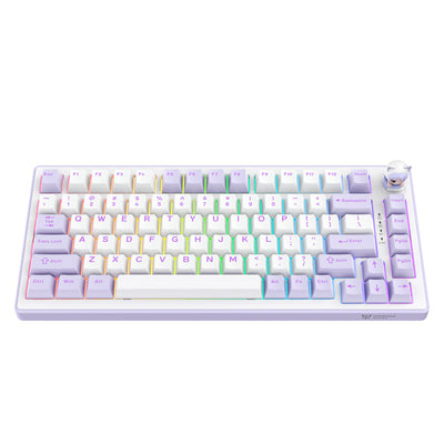onikuma MT707 Tri-Mode RGB Mechanical Keyboard 81-Key Purple