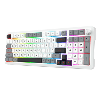 Redragon K688WGL-RGB-PRO 98-Key Wireless Mechanical Gaming Keyboard White/Black/Grey