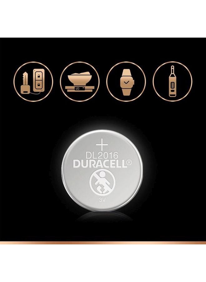 بطارية دائرية Duracell CR2016 ليثيوم فضي