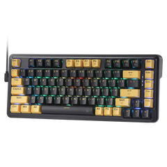 Redragon K649 YP Edition 75% Mechanical Gaming Keyboard Melt-Gold Switches Yellow and Black