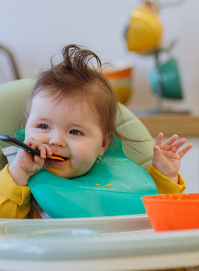 Pack Of 5 Easigrip Self-Feeding Spoons With Antibacterial Technology, Chunky Handles, 4 Months+, Multicolour