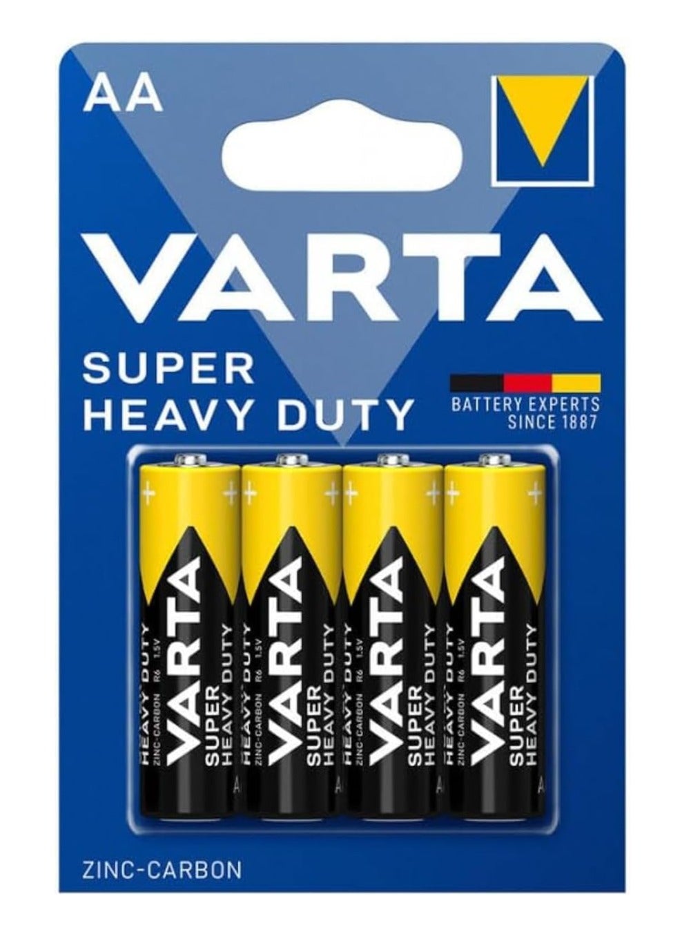 بطاريات زنك كربون VARTA Super Heavy Duty مقاس AA متعدد الألوان