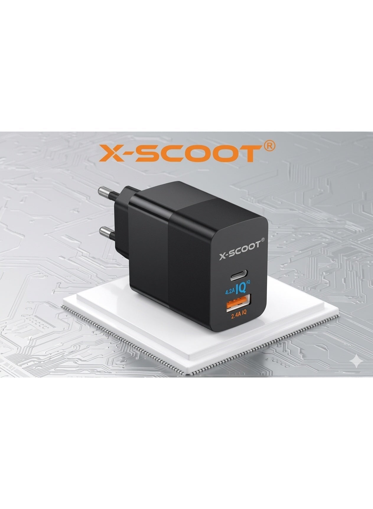 راس شاحن X-SCOOT منفذ
