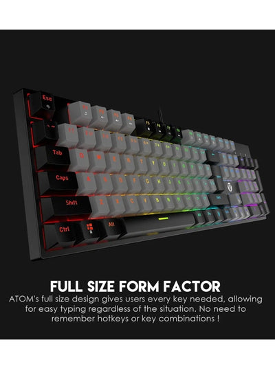 FANTECH MK886 RGB Gaming Mechanical Keyboard Full Size , Blue Switch