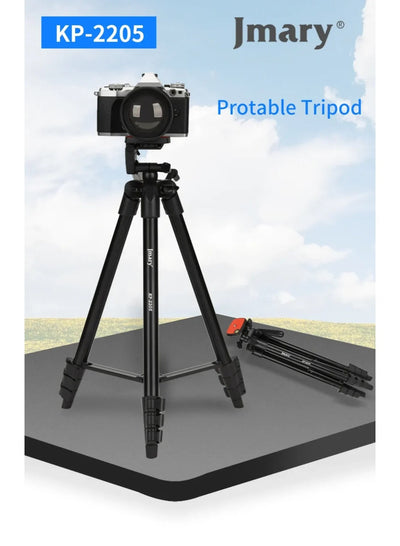 Professional Tripod KP-2205 , Lightweight and Extendable to 134cm, with Mobile Holder and Support for Cameras and DSLRs,