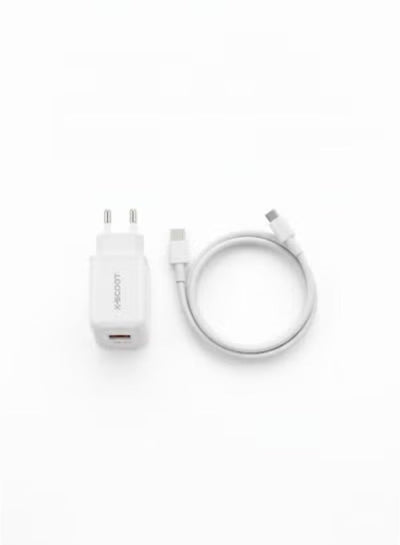شاحن حائط X-SCOOT سريع 25W مع كابل Micro وتقنية QC 3.0 موديل CH-260 أبيض