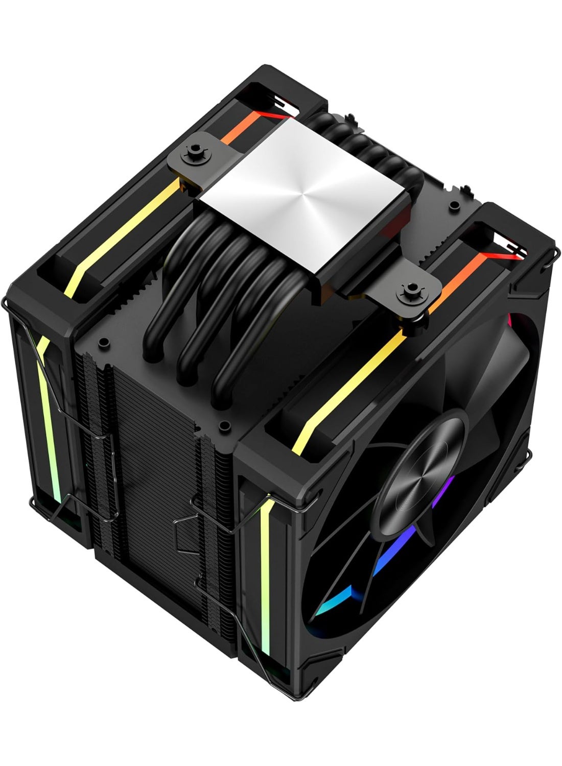 CC-2313 CPU Air Cooler , Single Tower Dual 120mm ARGB PWM Fan, 250W TDP, LCD Real Time Temperature Display, 6×6mm Heatpi