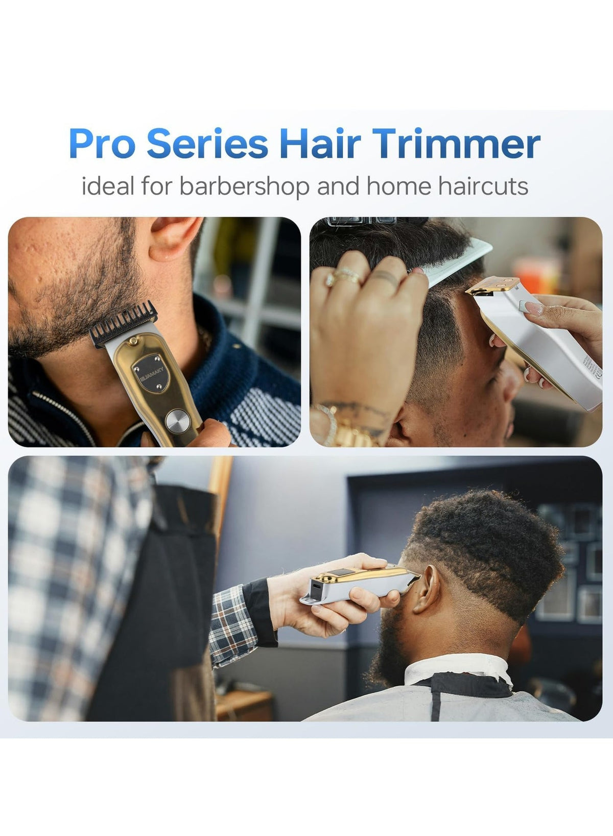 High Performance Beard & Mustache Trimmer for Men with Italian technology - Cordless and Powerful Neck & Hair Trimmer,