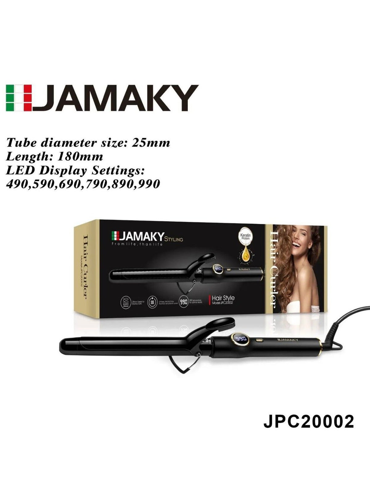 Professional hair Curler dedicated to applying keratin and protein - JPC20002 with Italian technology
