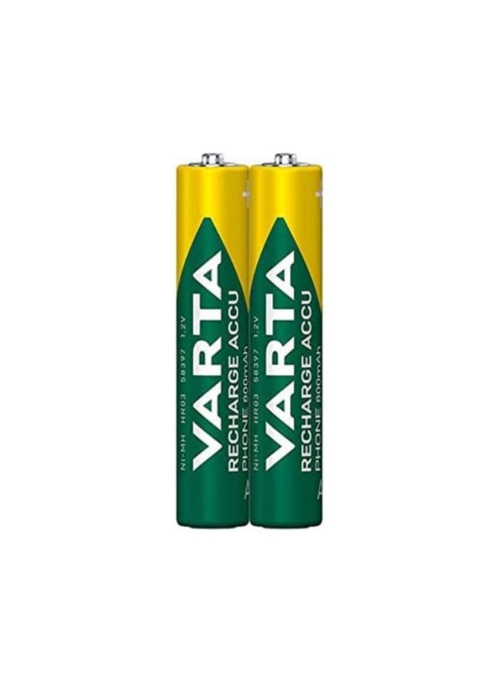 بطاريات قابلة للشحن VARTA AAA سعة 800mAh