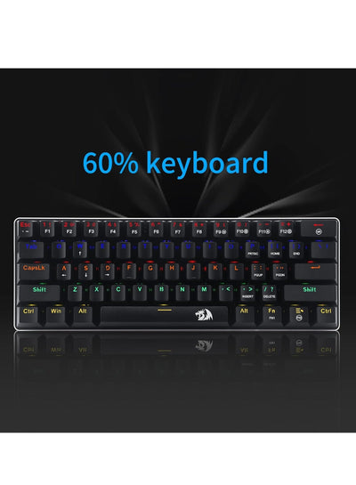 كيبورد جيمنج Redragon K613-KB JAX ميكانيكال بمفاتيح حمراء أسود