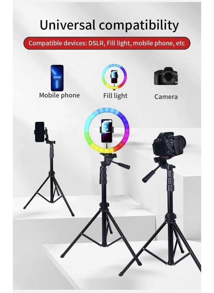 Multi Functional Adjustable Aluminum Tripod Stand KP-2206 with 360° Pan Tilt, Quick Release Plate, Universal Compatibili