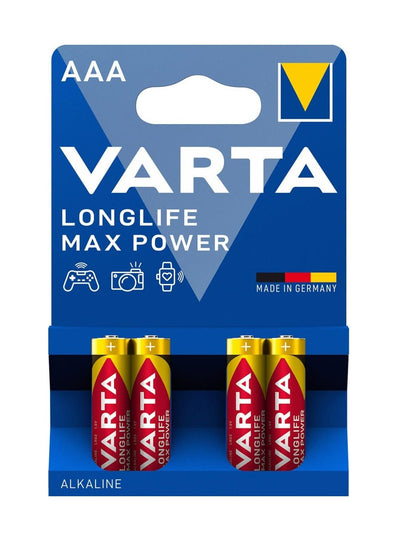 بطاريات قلوية VARTA Longlife Max Power مقاس AAA