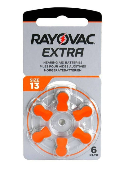 بطاريات سماعات طبية Rayovac 13 مقاس 13 برتقالي