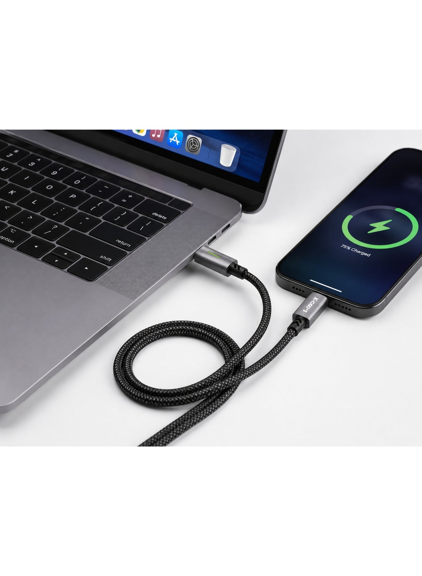 9A USB to Type-C Fast Charging Cable, 1M, high-speed charging & data transfer, premium copper core, durable nylon braide