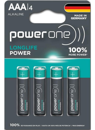 حزمة بطاريات قلوية PowerOne LONGLIFE POWER مقاس AAA و AA