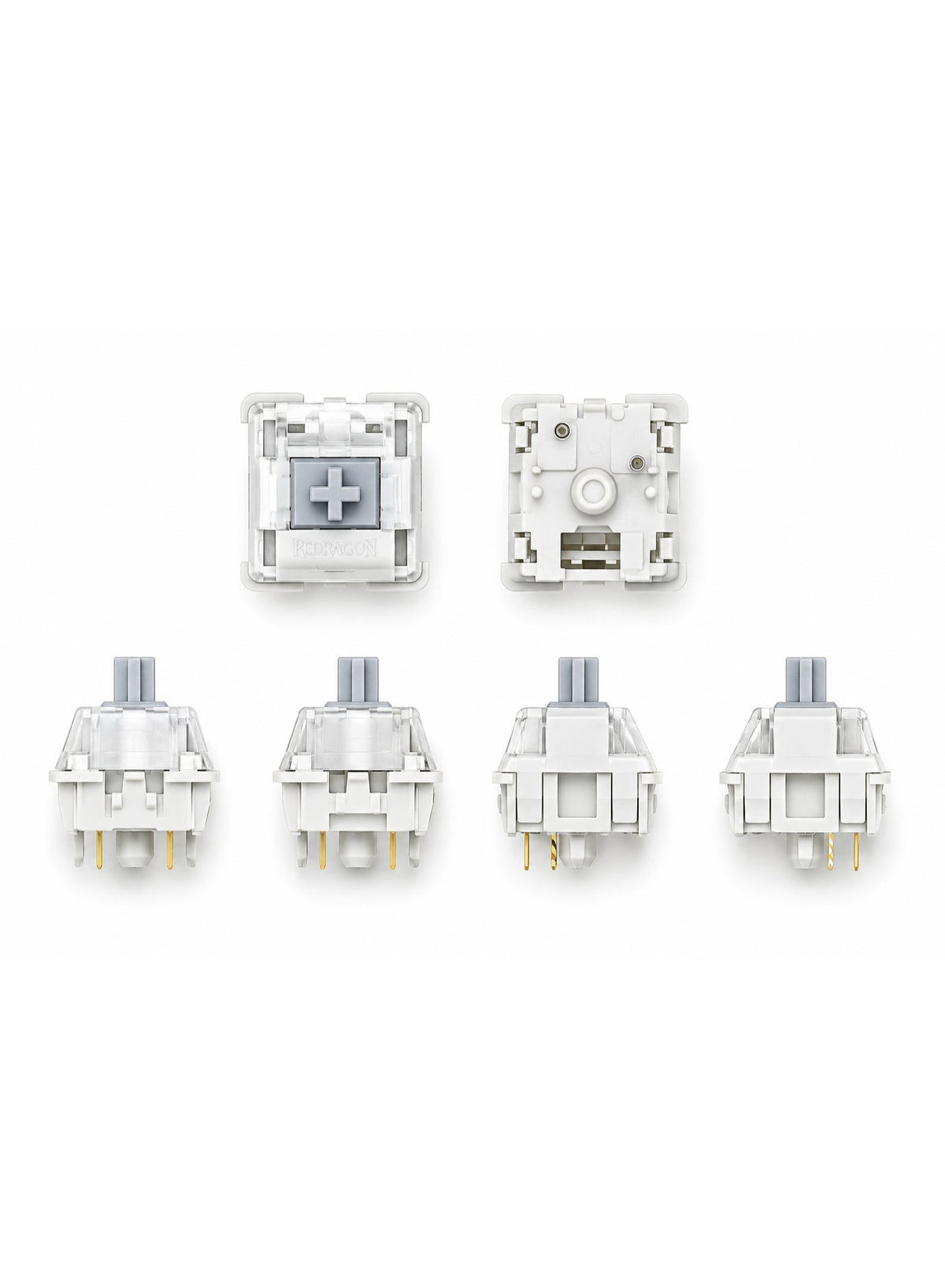 10PCS Mechanical Keyboard Grey Switches, Replacement Linear Switch Set for Gaming & Typing, Smooth Keystrokes, Fast Resp