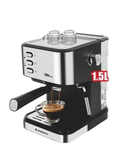 Espresso Coffee Maker with Italian technology , Household 1200W Manual Control Coffee Machine 1.5L Water tank 20 bar wat