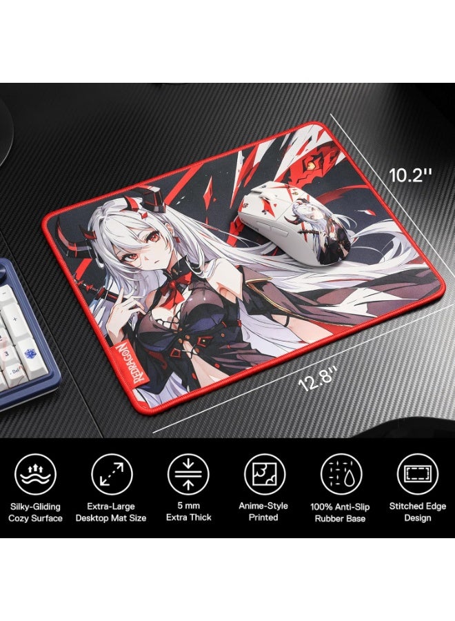 EISA P047S Anime Gaming Mouse Pad - Smooth Lycra Surface, Anti-Slip Rubber Base, Spill-Resistant, Durable 5mm Thick Desi
