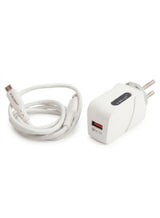 شاحن حائط X-SCOOT سريع 25W مع كابل Micro وتقنية QC 3.0 موديل CH-239 أبيض