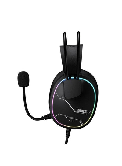 X91 RGB Wired Over-Ear Gaming Headset with Noise Cancelling Microphone, 50mm Hi-Fi Dynamic Drivers, Stereo Surround Soun
