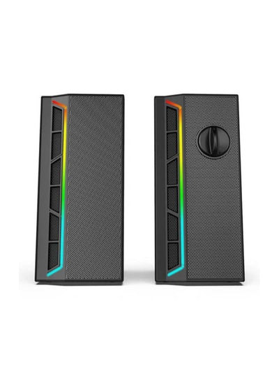 سماعات للكمبيوتر Redragon GS580 ستيريو بإضاءة RGB أسود
