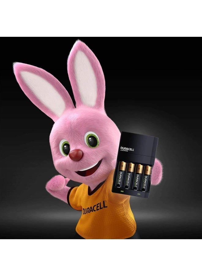 شاحن بطاريات Duracell CEF14 سريع مع بطاريات