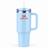 40 oz Insulated Stainless Steel Tumbler with Handle and Straw