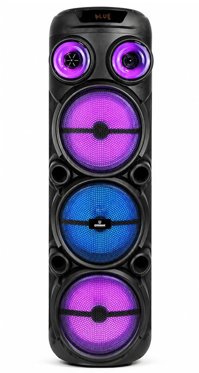 GT-8088 Party Speaker, Powerful Deep Bass Multimedia Speaker with Treble & Bass Control, Microphone Input, Master Volume