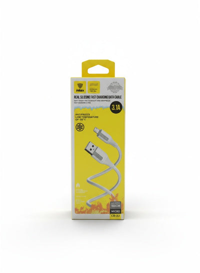 CB-22 Micro USB Real Silicone Fast Charging & Data Cable, 3.1A High Speed Charging, Soft Touch & Anti Freeze Design, 1 M