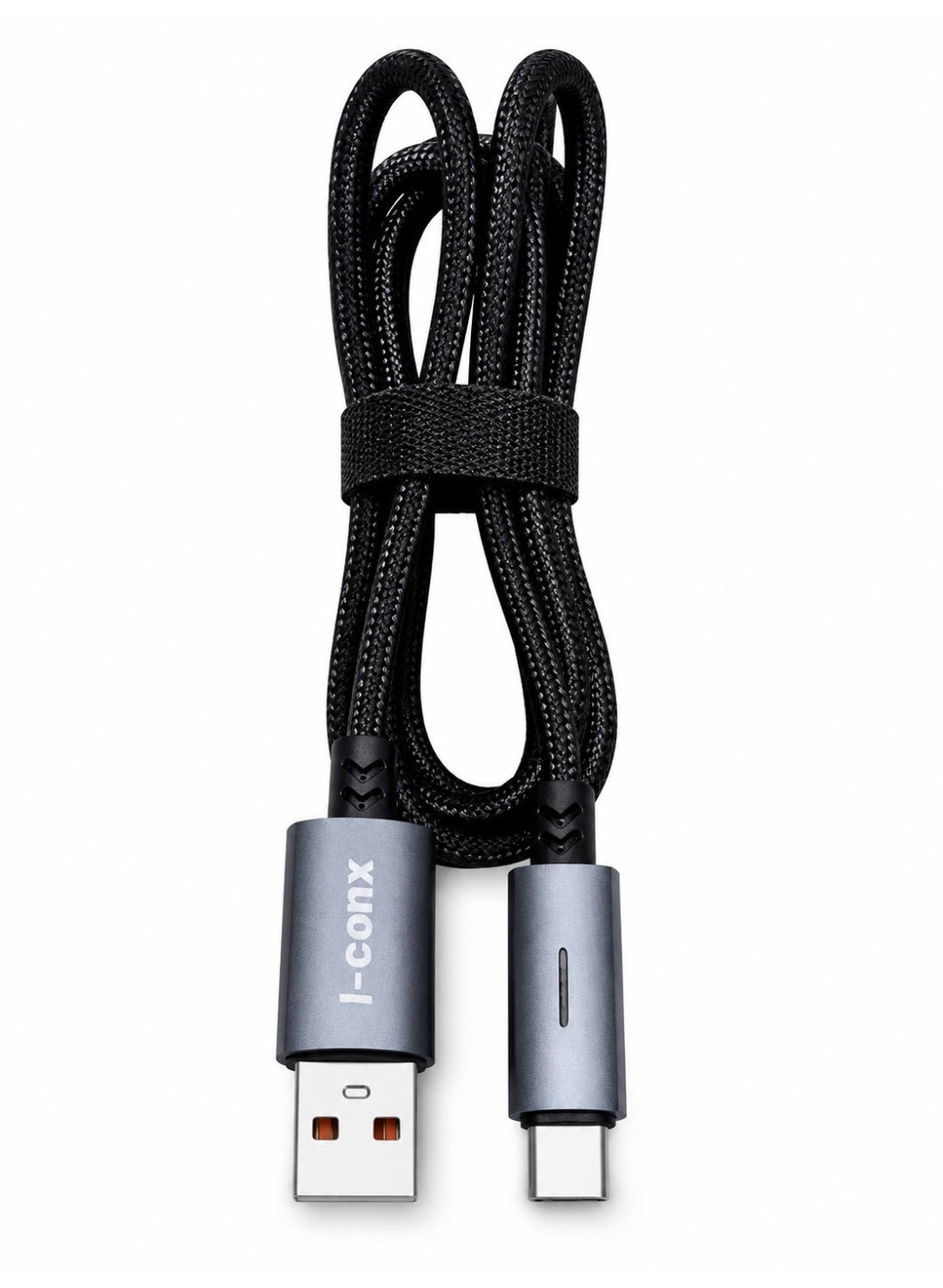 كابل شحن I-conx i-94C تيار 9A طول 1m منفذ USB-C نايلون مضفر أسود