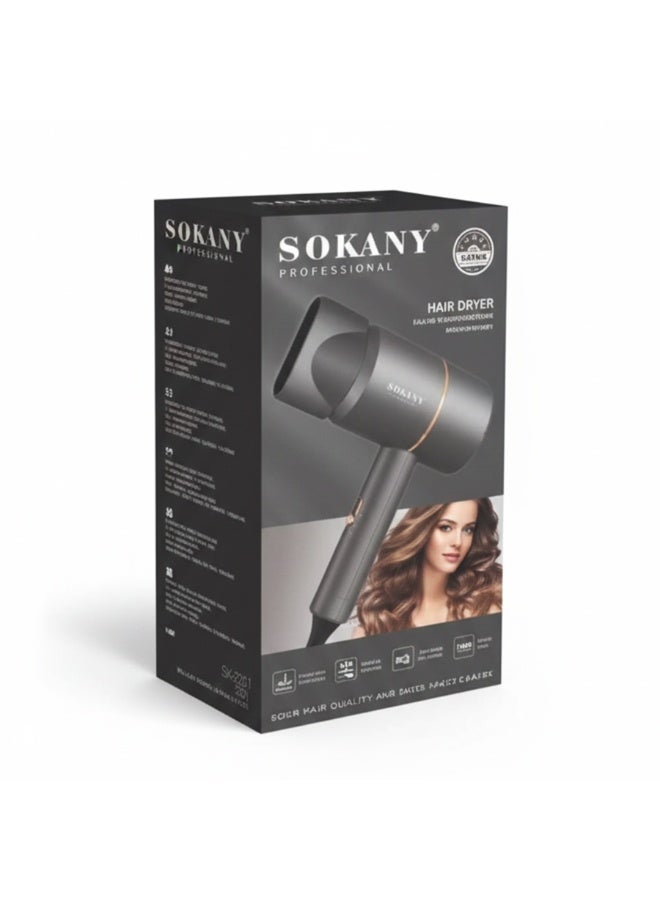 SK-2202 Mini Hair Dryer 1200W with Fast Drying, Lightweight & Compact Design, Portable for Home, Salon & Travel Use, Gen