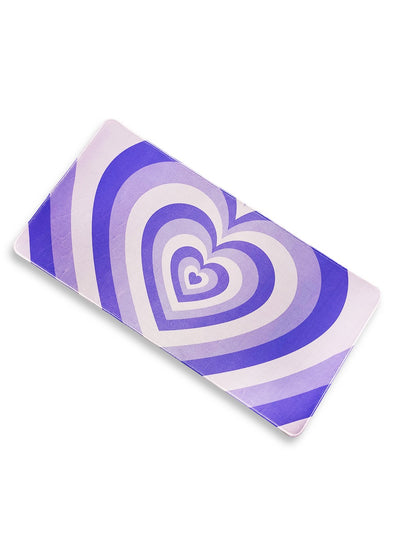 Large Mouse Pad, Cute Purple Hearts Style (60cm x 30cm x 2mm), HD Print Pattern Desk Mat, Extended Mouse Pad and Keyboard Mouse Pads, Waterproof Fabric Surface Mouse Pads for Office, Anti-Slip Rubber Base