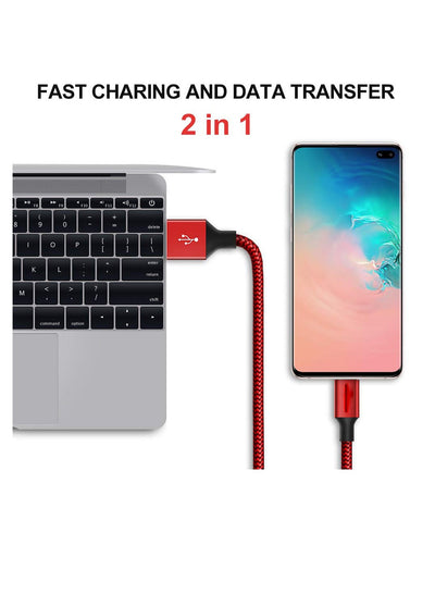 Long USB C Cable Fast Charging, etguuds Nylon Braided USB A to Type C Charger Cord