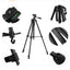 Black Lightweight Tripod 3366 Aluminium Tripod Stand, Mobile and Cameras , Extendable , 360 degree rotatable , compatible with the majority of the devices like SLR, DSLR, DVR and Video Cameras, Smartphones