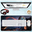 Gaming Mouse Pad, red moon, Extended Large Desk Mat, Big Computer Keyboard Desk Pad, Stitched Edges Mousepad, (70CM  x 3