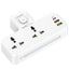 Power strip 2 ways power socket and 3 USB ( 2 USB-A / 1 USB-C ) port for a better performance with touch LED - rated pow