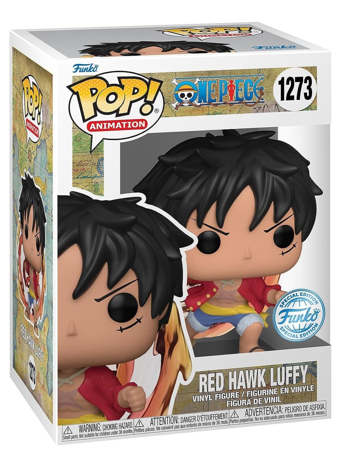 Action Figures Pop! Anime : (Red Hawk) Snake-Man Luffy - Monkey