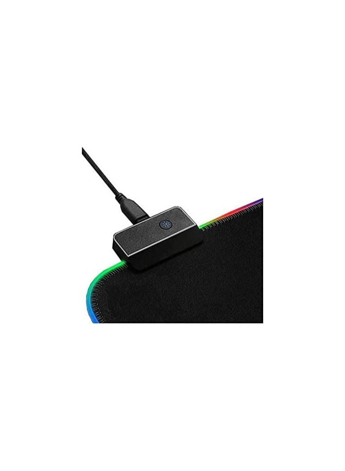 Marble RGB XL Gaming Mouse Pad, Non-Slip, Water-Resistant, Rubber Cloth, Stitched Edge, Computer Game Mouse & Keyboard M